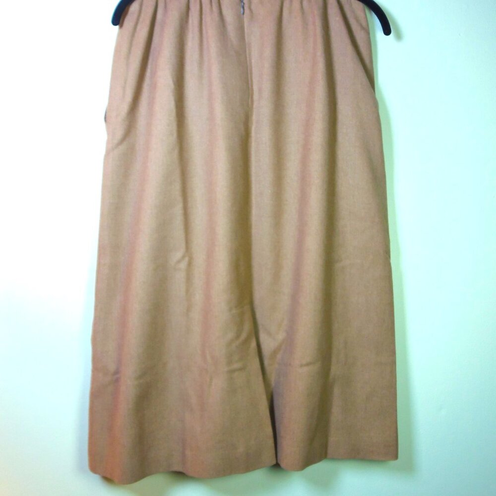 Vintage 70-80s Evan‎ Picone Wool Lined Skirt SZ 12 w/Pockets Preppy Working Girl